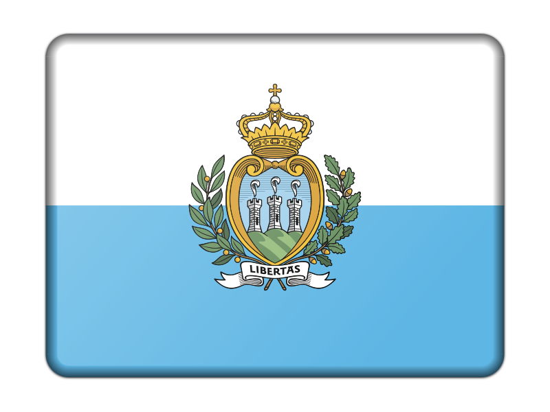 Flag of San Marino (bevelled)