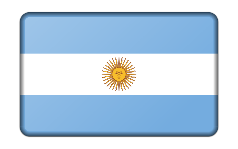 Flag of Argentina (bevelled)
