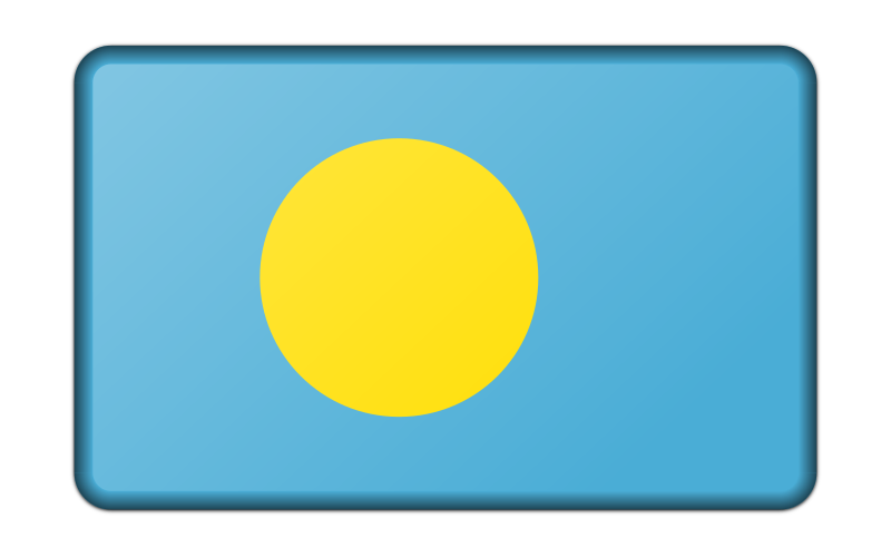 Flag of Palau (bevelled)