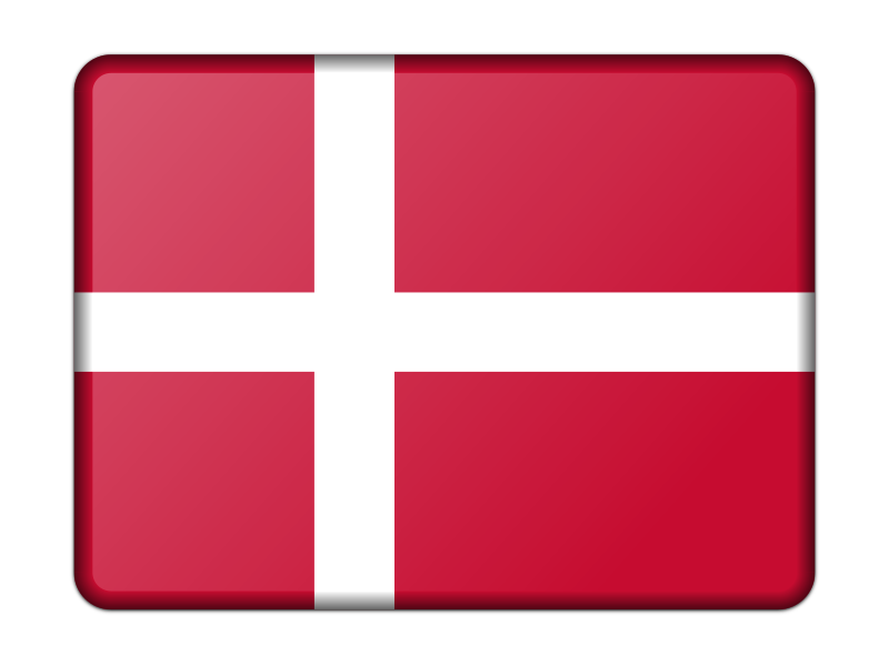 Flag of Denmark (bevelled)