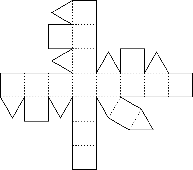 White Rhombicuboctahedron Net