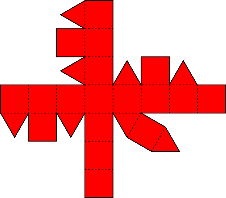 Red Rhombicuboctahedron Net