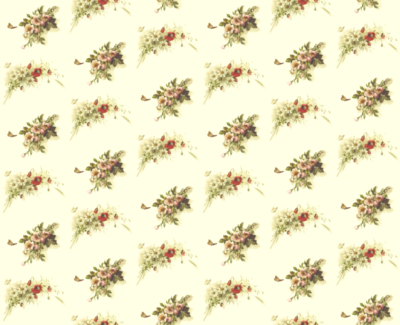 Flowers and butterflies pattern