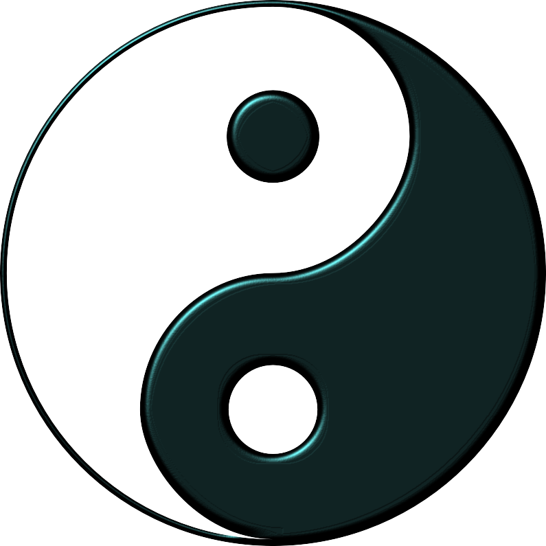 Yin-Yang in Blue