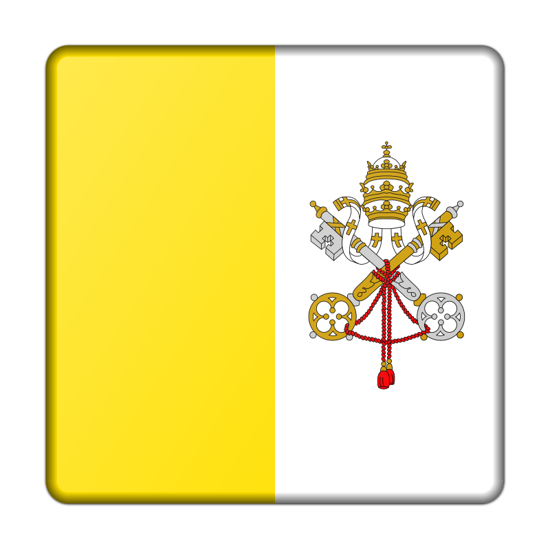 Flag of Vatican City (bevelled)