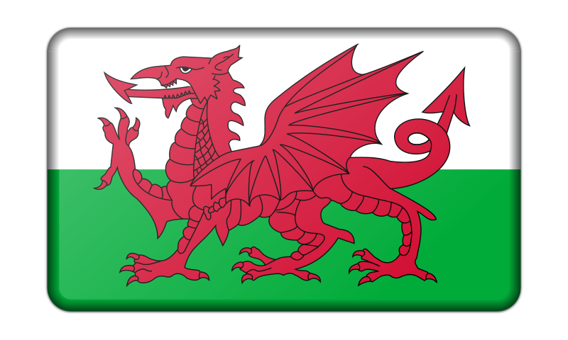 Flag of Wales (bevelled)