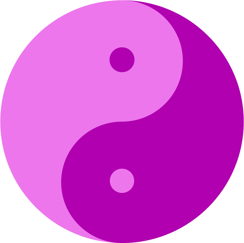 Yin-Yang in Magenta