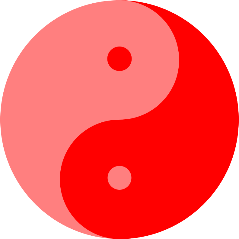 Yin-Yang in Cardinal Red