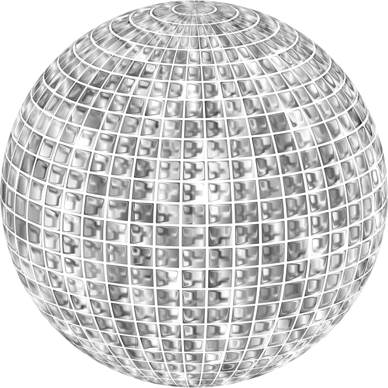 Glimmering Disco Ball Enhanced No Background