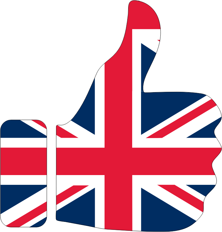 Thumbs Up United Kingdom Britain With Stroke