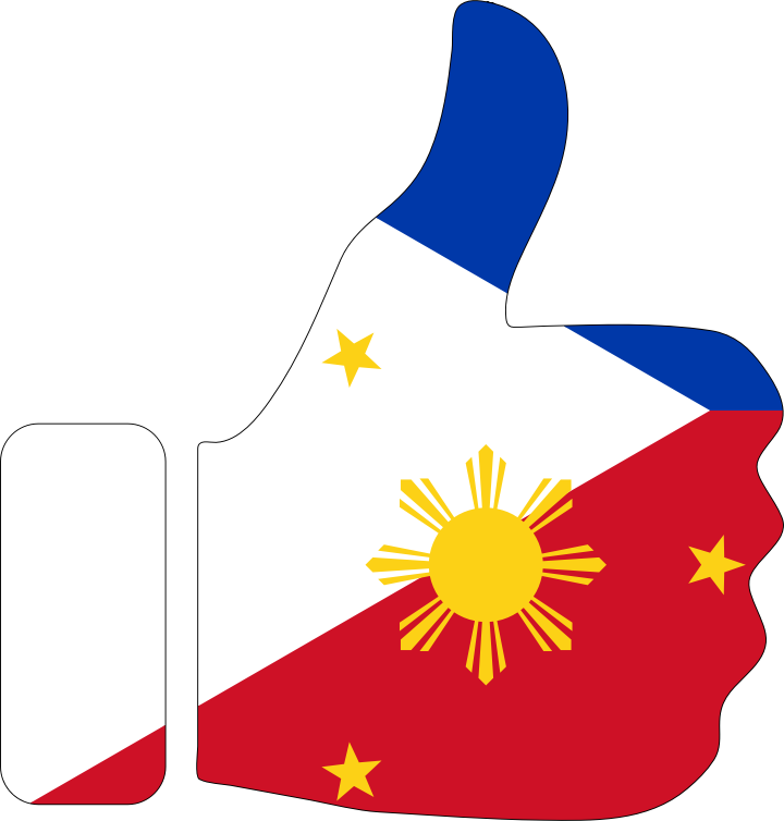 Thumbs Up Philippines With Stroke