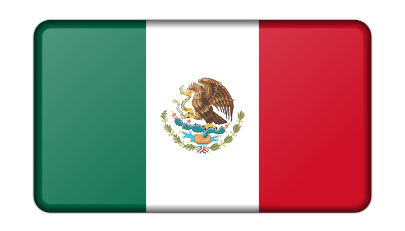 Flag of Mexico (bevelled)