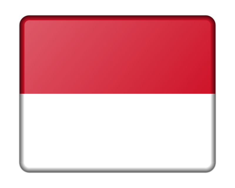 Flag of Monaco (bevelled)