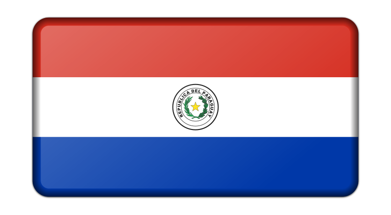 Flag of Paraguay (bevelled)