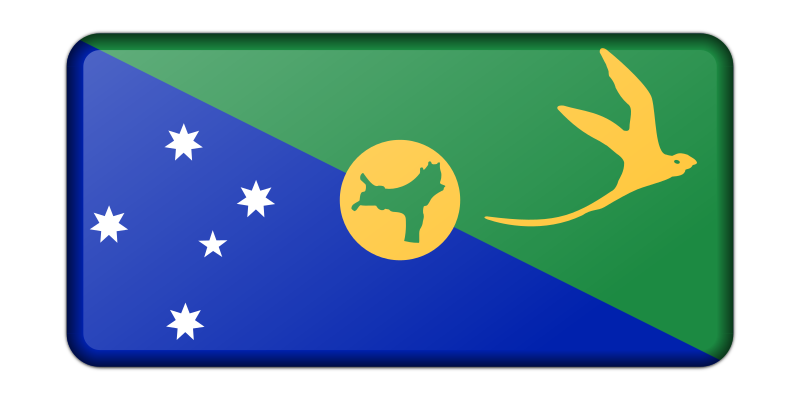 Flag of Christmas Island (bevelled)