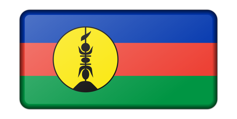 Flag of New Caledonia (bevelled)