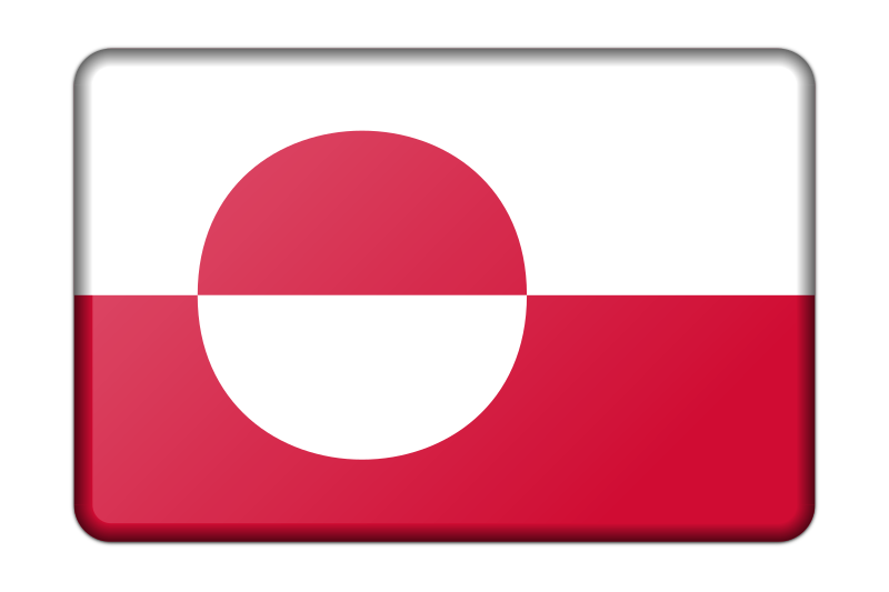 Flag of Greenland (bevelled)