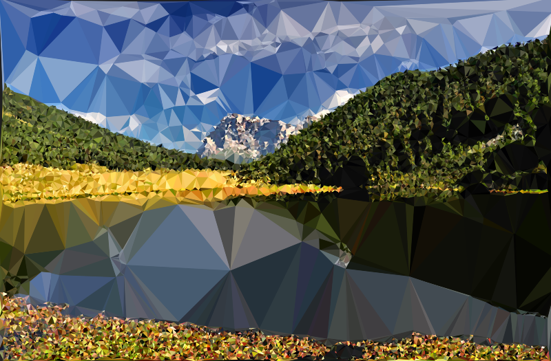 Medium Poly Lake - Openclipart