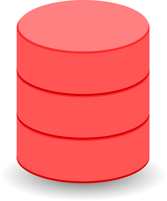 Database Cylinder Red