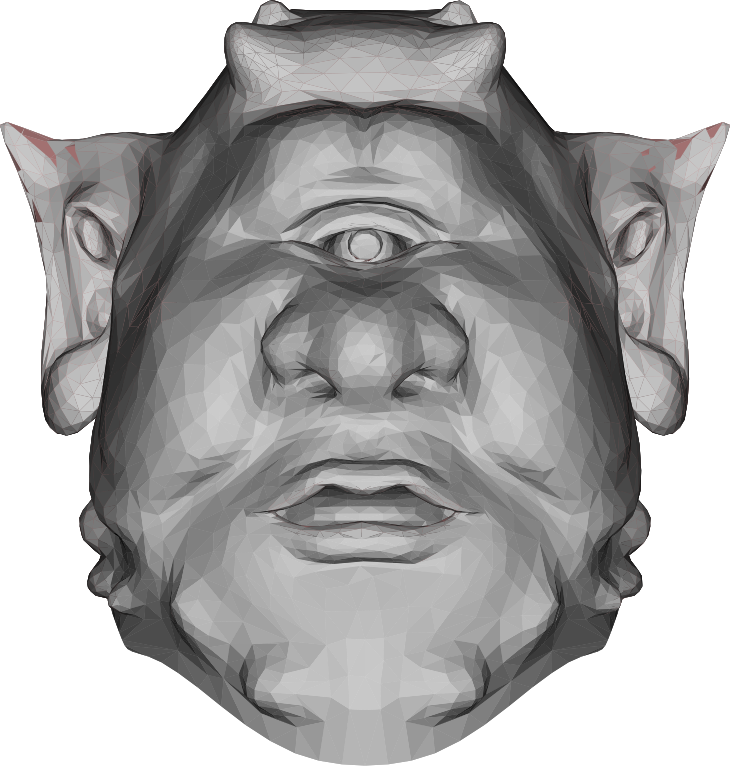 Low Poly Ogre Head 2