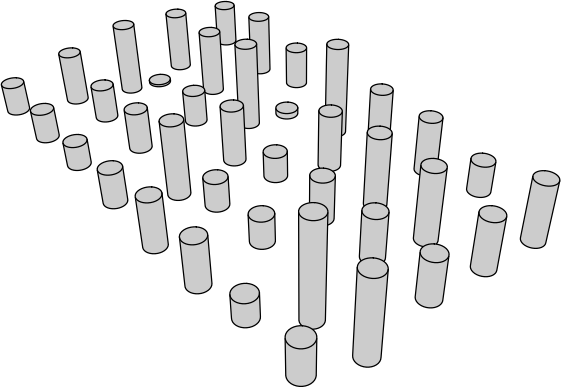 3D Cylinder Shapes - Different angle