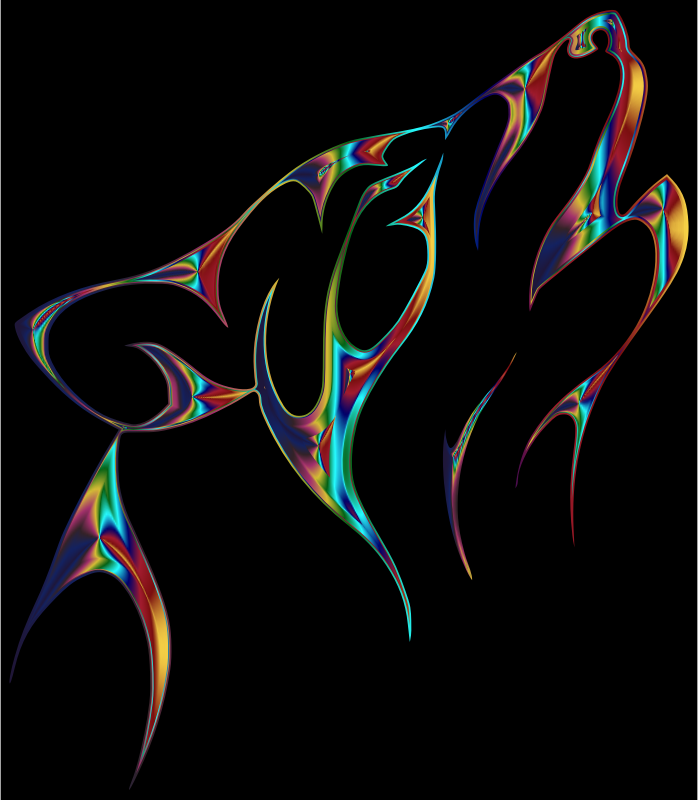 Psychedelic Tribal Wolf