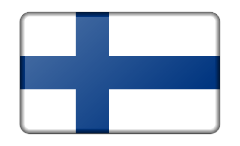 Flag of Finland (bevelled)