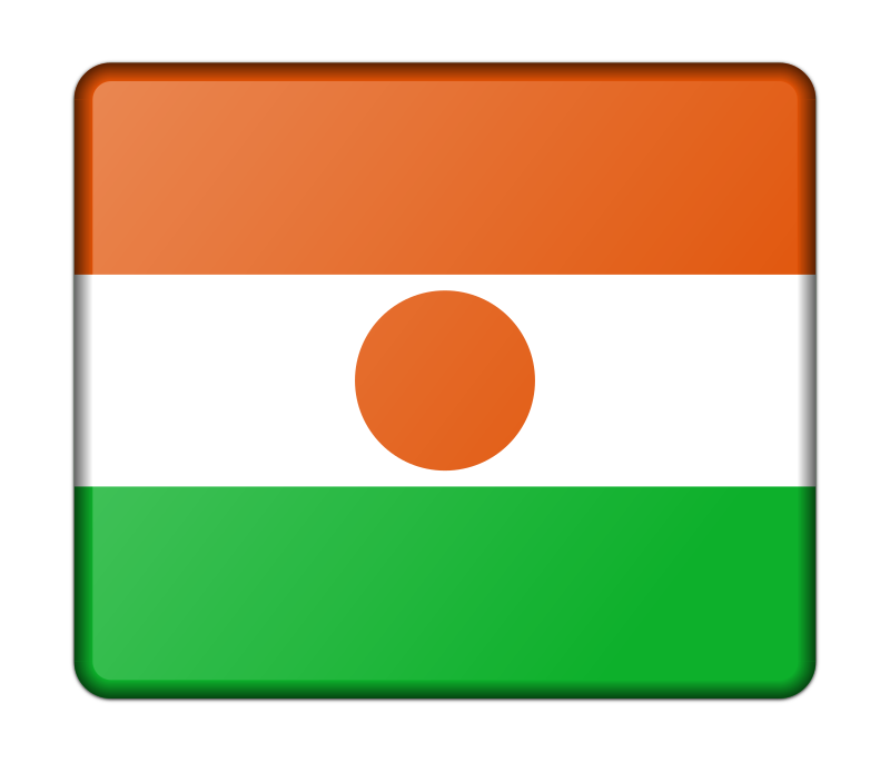 Flag of Niger (bevelled)