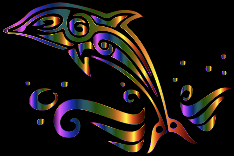 Chromatic Tribal Dolphin 2