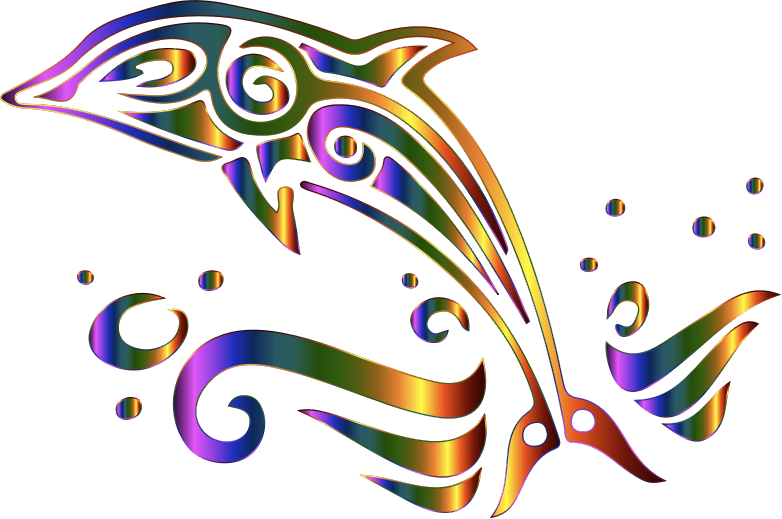 Chromatic Tribal Dolphin 2 No Background