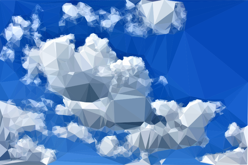 Low Poly Blue Sky - Openclipart