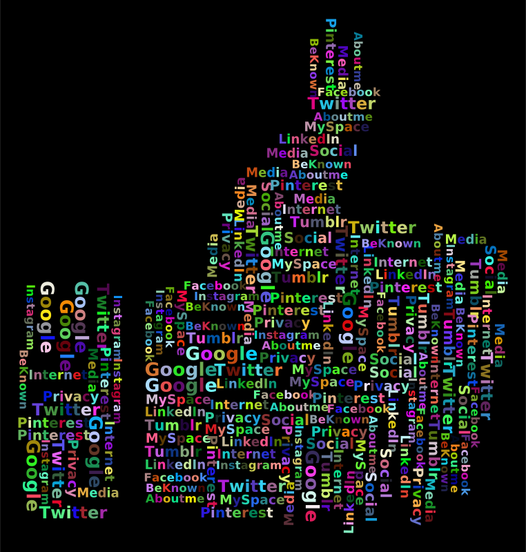 Prismatic Thumbs Up Social Media Word Cloud