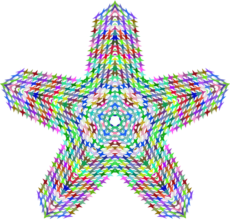 Prismatic Perforated Star No Background