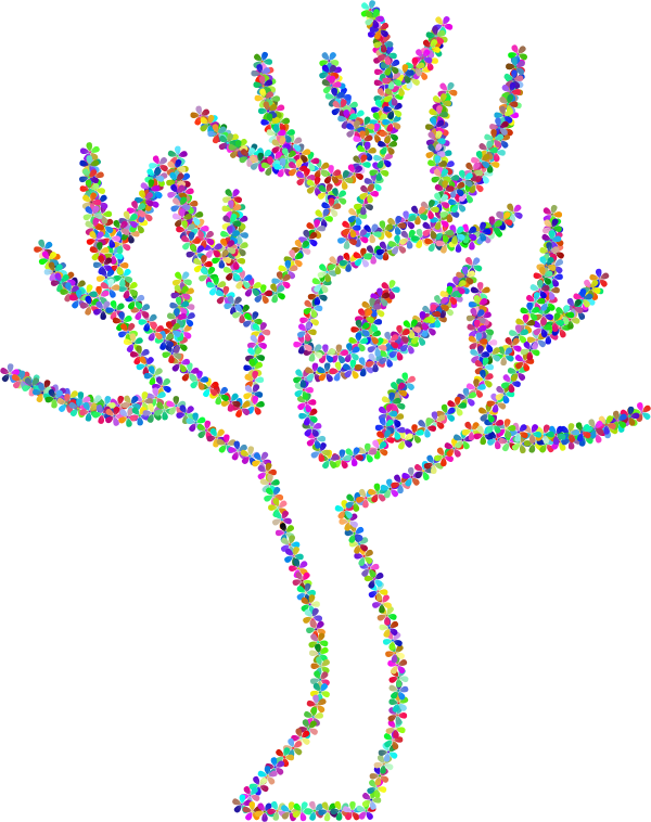 Prismatic Floral Simple Tree