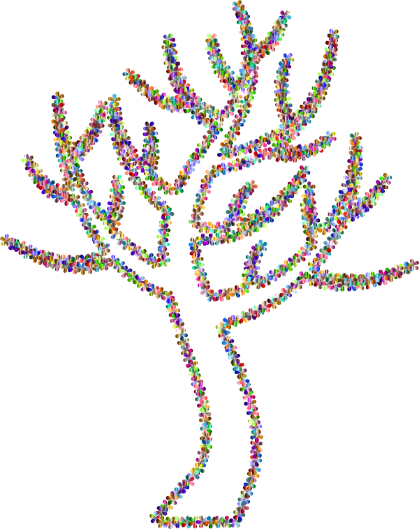 Prismatic Floral Simple Tree 2