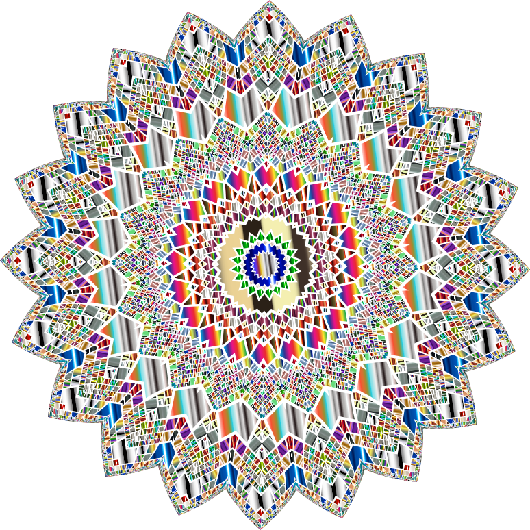 Polished Chromatic Mandala No Background