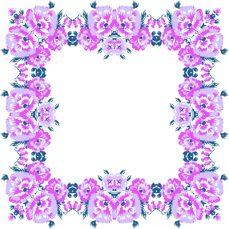 Floral Wreath Frame 2 Variation 2