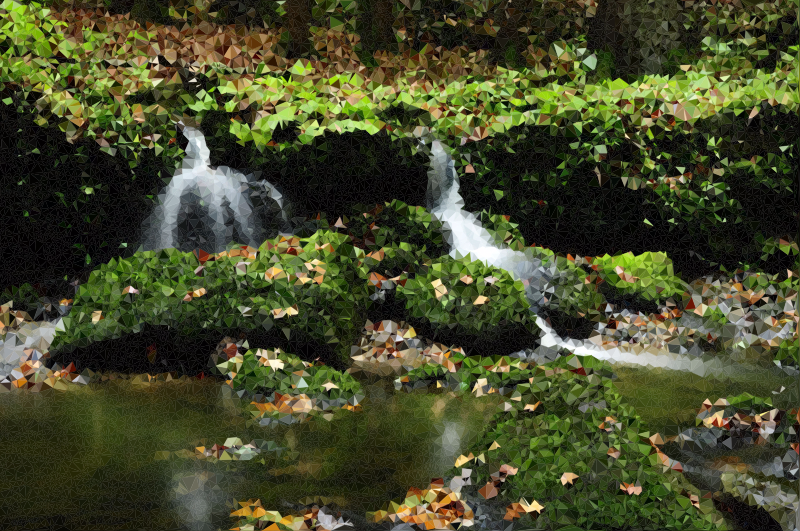 Medium Poly Dark Forest Creek