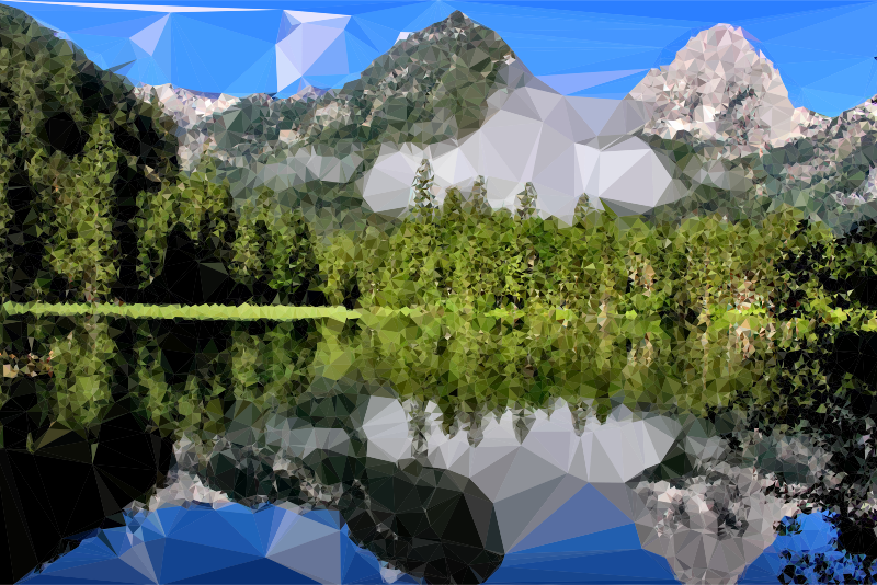 Low Poly Mountain Lake