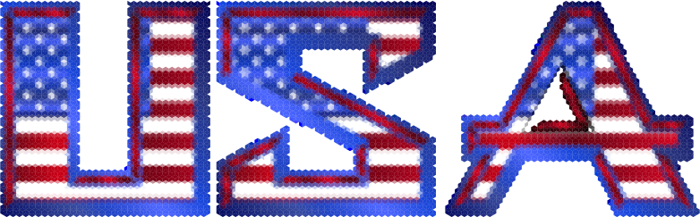 USA Typography Mark II Cubes Mosaic