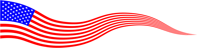 Wavy USA Flag Banner