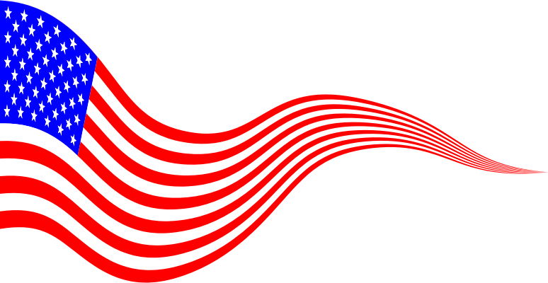 Wavy USA Flag Banner 2