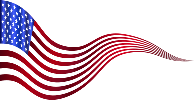 Wavy USA Flag Banner 2 Variation 2