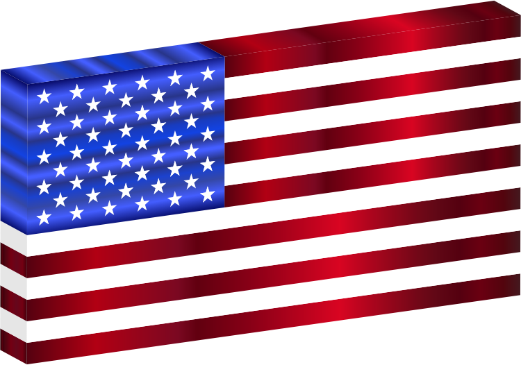 3D USA Flag