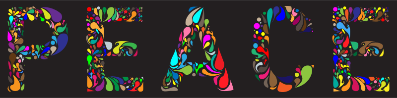 Prismatic Peace Typography