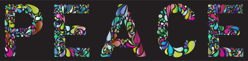 Prismatic Peace Typography 2