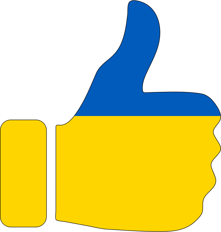 Thumbs Up Ukraine With Stroke