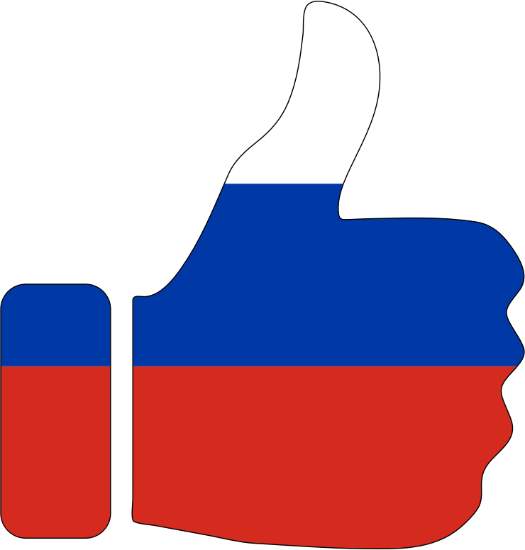 Thumbs Up Russia With Stroke