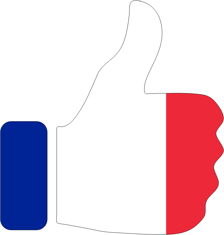 Thumbs Up France With Stroke
