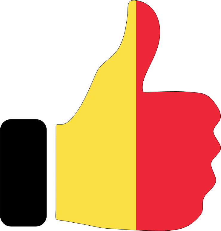 Thumbs Up Belgium With Stroke